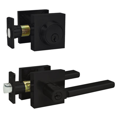 Levers With Deadbolt Reversible Entry Set