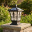 Lampadaire solaire avec 4 modes de couleur, intensité variable, imperméable, h 17,3 po