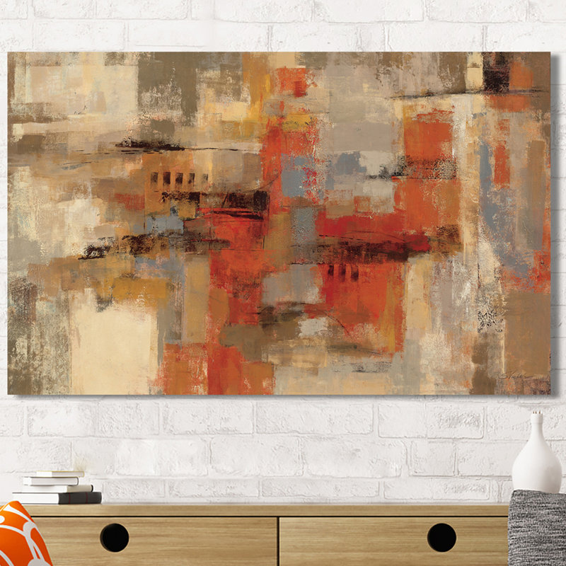 «City Wall», reproduction d'art sur toile tendue, H 28 po x l 48 po