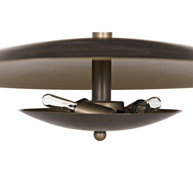 Aged Brass 8-Light Tiered Chandelier with Metal Finish