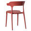 Chaise de salle à manger d'extérieur moderne en plastique avec dossier ouvert en U, gris, ensemble de 2-1437831287