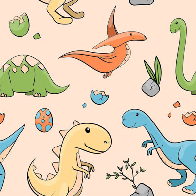 Little Dinosaurs Peel & Stick Wallpaper N014082