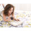 Édredon jaune moderne et drap - Pochettes de rangement supplémentaires avec draps pour matelas jusqu'à 17 pouces-126012488