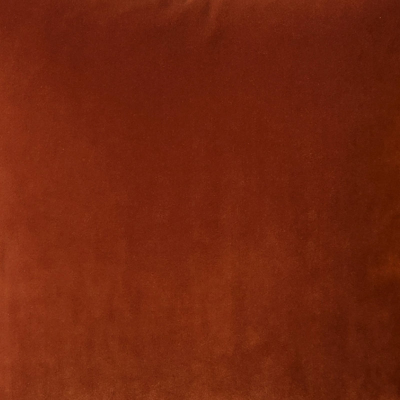 Castello Velvet Reversible Throw Pillow, 17" x 17", Deep Orange