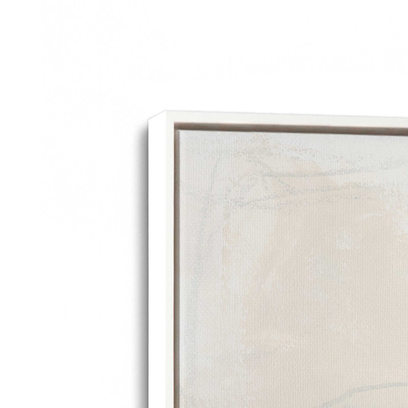«Soft Lines Of Memory II», H 12,75 po x l 12,75 po, Blanc opaque