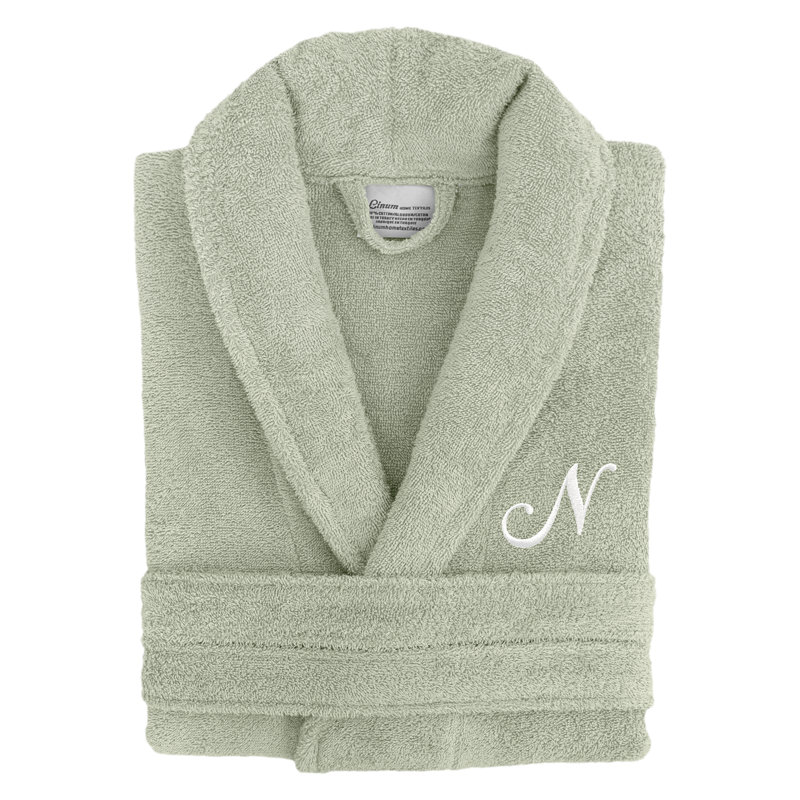  Peignoir mi-mollet en coton turc avec poches, TG, N