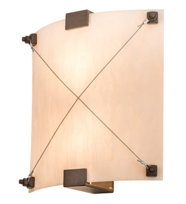 Maxton Flush Mounted Sconce, Pompeii Gold Premium, Silver Mica