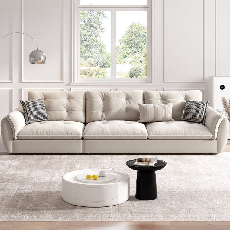 Simple Modern Light Luxury Cream Style Sofa
