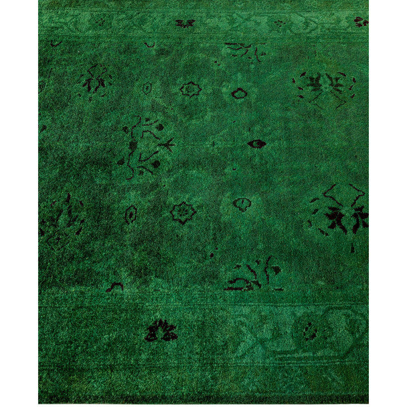 Overdyed One-of-a-Kind 3' 1" X 13' 0" Hand Knotted Area Rug