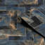 Fresco Agate Key Navy Geometric Wallpaper