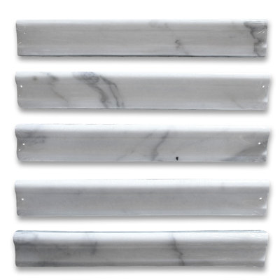 12 in. x 2 in. Honed Marble Tile