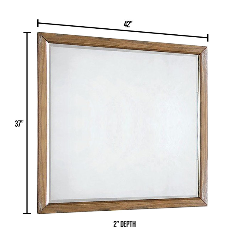 Miroir Leeander en bois de pin récupéré