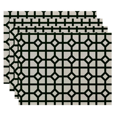 Polyester Geometric Rectangle Placemat