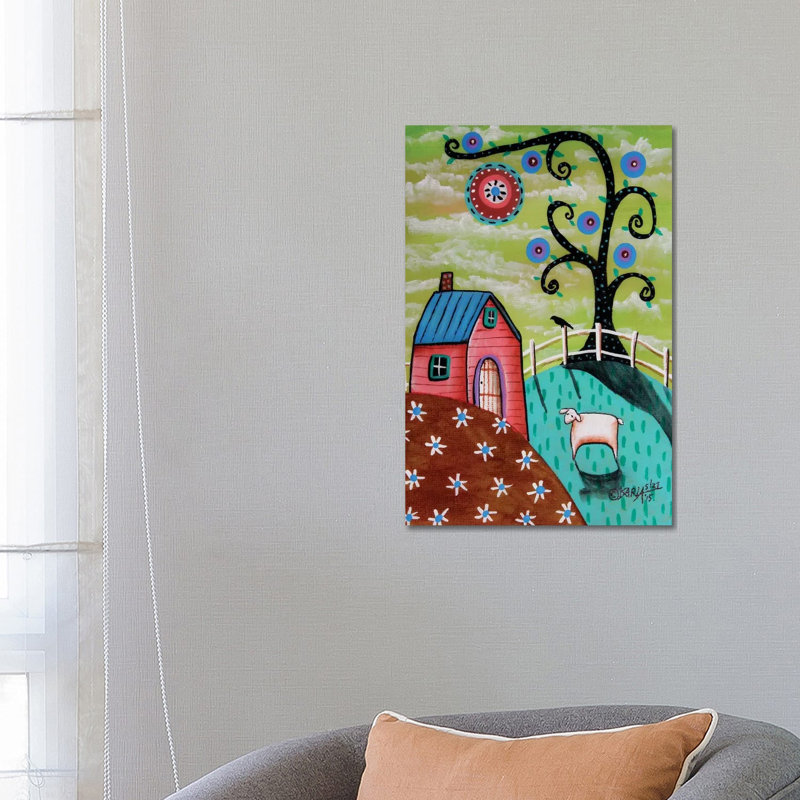 Pink House by Karla Gerard - Wrapped Canvas Print