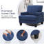 Fauteuil rembourré avec rangement intérieur pour accoudoirs-448415076