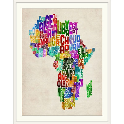 Art textuel Francy, «Carte des pays d'Afrique» par Abarca