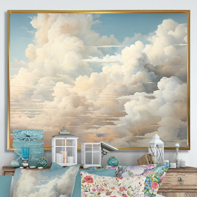 «Beige Minimalisme Clouds II», reproduction sur toile