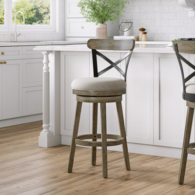 Tabouret pivotant en bois Burt