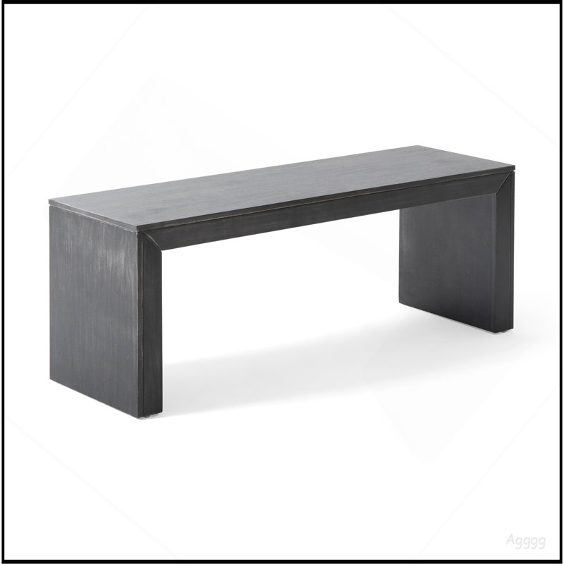 Banc de salle à manger en bois d'acacia, noir