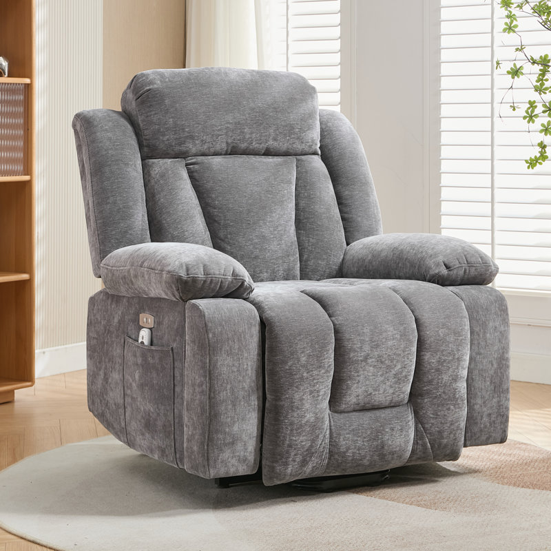 95cm Wide Standard Recliner, Grey