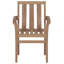 Chaise de patio en teck avec coussins-378355488