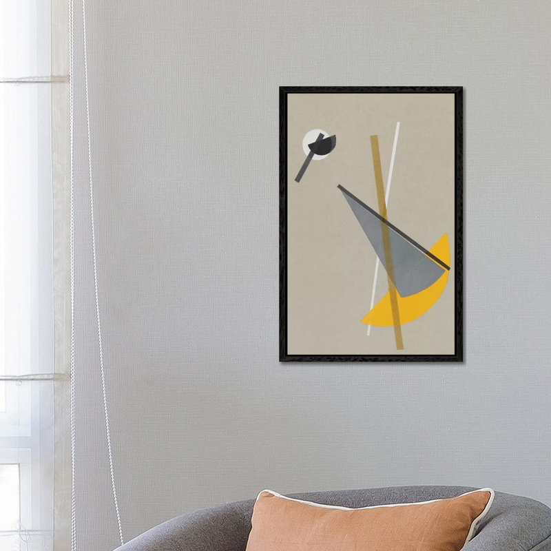 Homage to Bauhaus VI 1 Piece Wall Art on Canvas, 66.04 cm H x 45.72 cm W, Black Framed