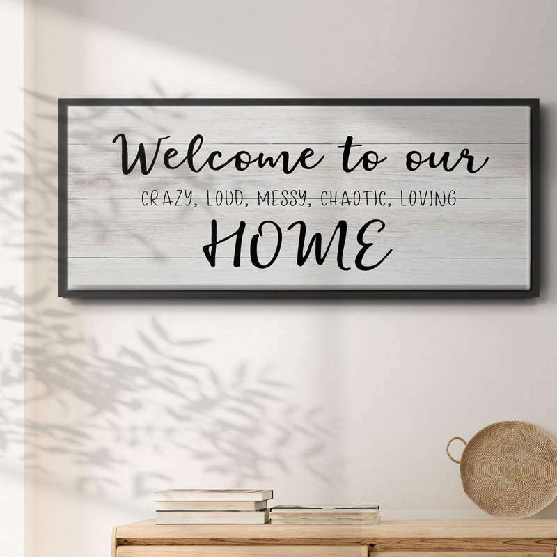 Welcome to Our Home - Toile encadrée, H 12 po x l 30 po