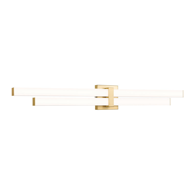 Éclairage pour salle de bain 2 lumières Brinli, Or moderne