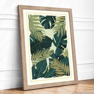 Tropical Leaf Study Botanical - Framed Print