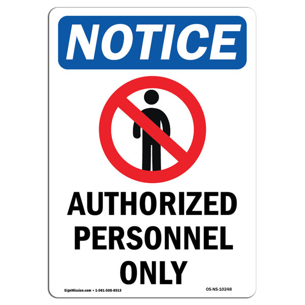 SignMission Authorized Personnel Only Sign with Symbol | Wayfair