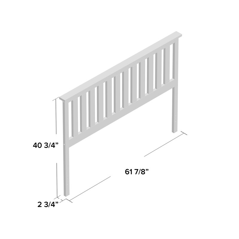 Solid Wood Slat Headboard, Queen