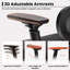 Comfy Breathable Ergonomic Task Chair With Headrest-1797174977