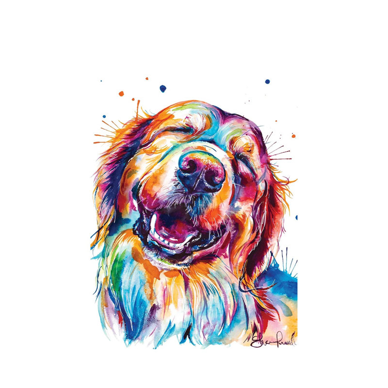 Golden Smile by Weekday Best - Gallery-Wrapped Canvas Giclée on Canvas, 30.48 cm H x 45.72 cm W, Canvas