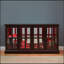 Vitrine à DEL exquise avec tablettes réglables et poignées élégantes pour objets de collection-1693186404