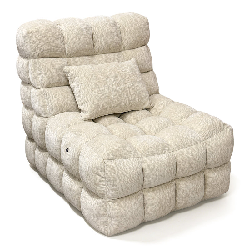 Fauteuil de massage Sorma 2D Roller Low at Ground avec coussin lombaire, Taupe
