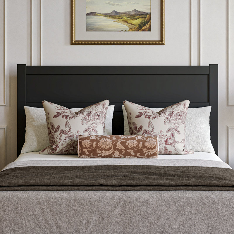 Lit plateforme Aveline, Noir, Grand lit