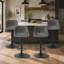 Ensemble de 2 tabourets de bar réglables, tabourets de bar pivotants de style Mid-Century, tabourets de bar industriels avec dossier et chaises de bar à hauteur de comptoir-2120032525