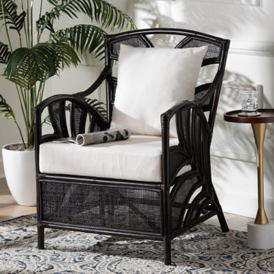 Fauteuil d'appoint en rotin naturel avec cadre en feuille de bananier bali & pari Paden