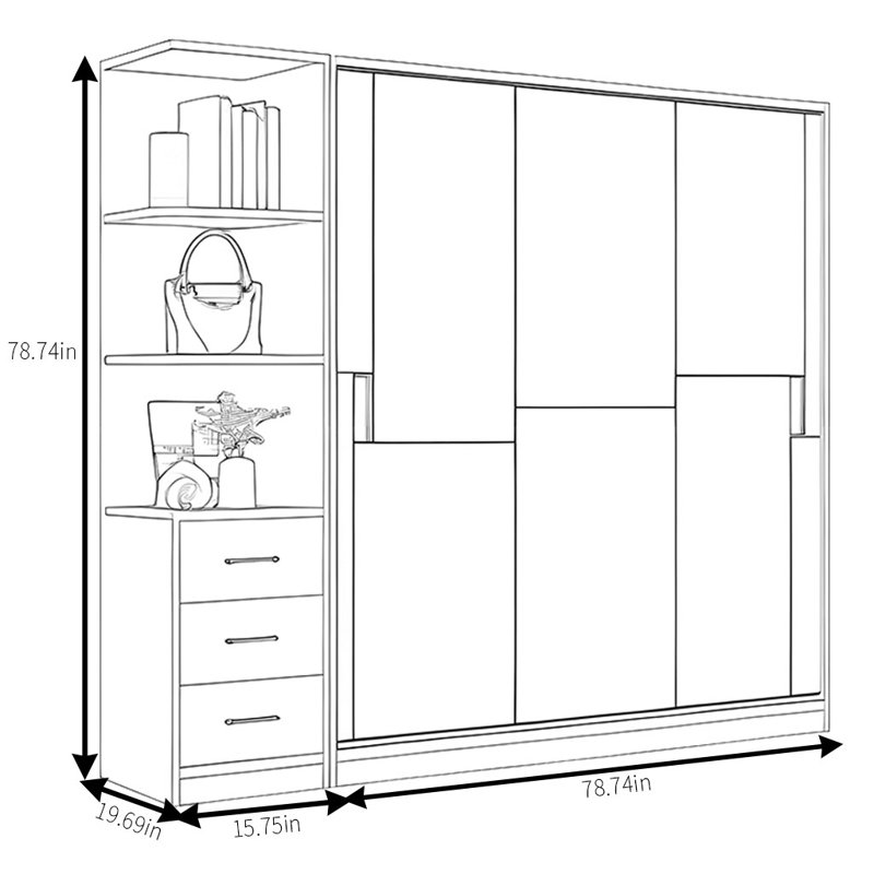 Tifany, 79" H x 94" W x 20" D