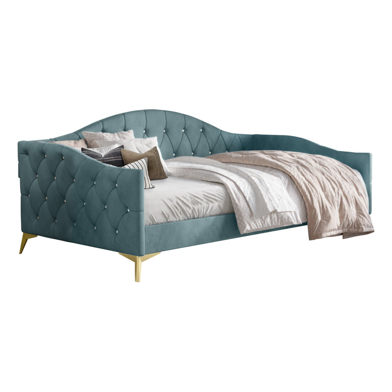 Biquele Upholstered Daybed, Light Blue