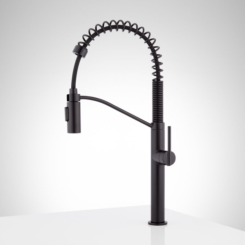Eiler Single Handle Pull Down Kitchen Faucet, Matte Black