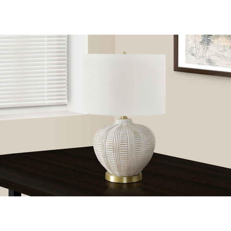 Transitional Resin Table Lamp with Shade