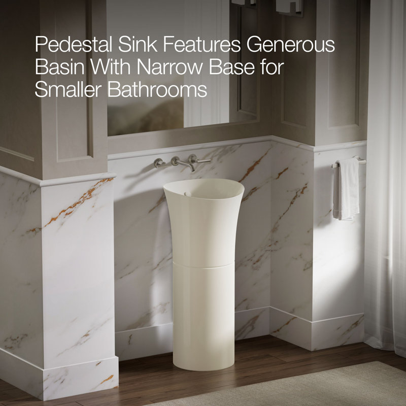 Veil® Pedestal Lavatory, Biscuit