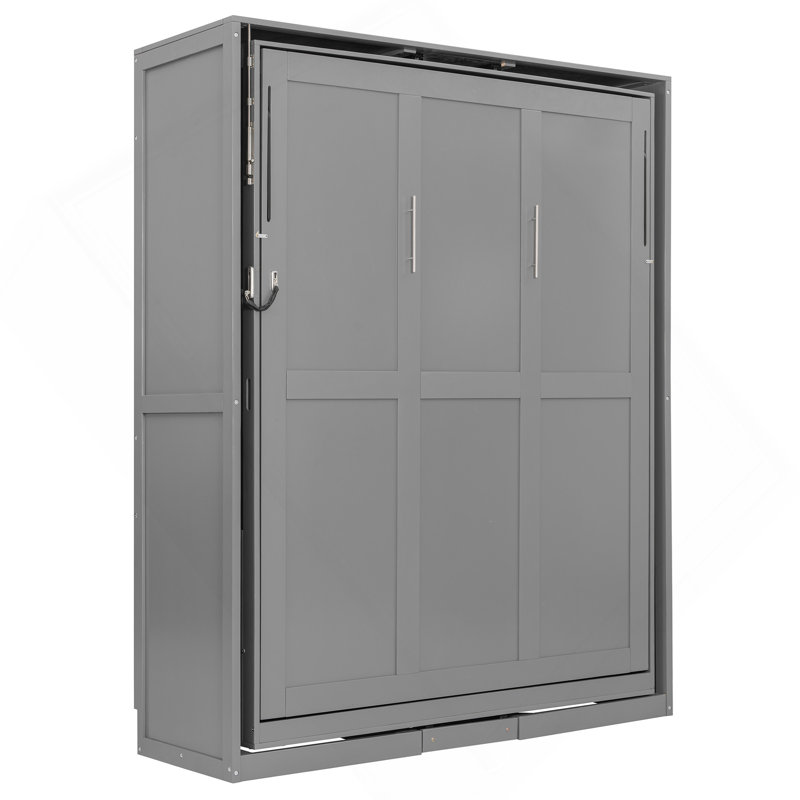 Lit escamotable rotatif avec supports de rangement cachés, lit mural multifonctionnel peu encombrant pour le bureau à domicile et les petites pièces