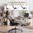 Foldable Office Chair, Ergonomic Mesh Task Chair with Recline Function, Office Chair with 2D Headrest , 4D Armrest and Footrest, Adjustable Height & Lumbar Support-582251873