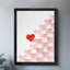 Aquarelle encadrée noire, ballons de cœur, impression amour, impression sur le thème de la Saint-Valentin-277362393