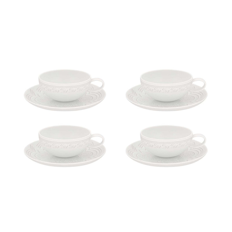 Ornement tasse à thé et soucoupe