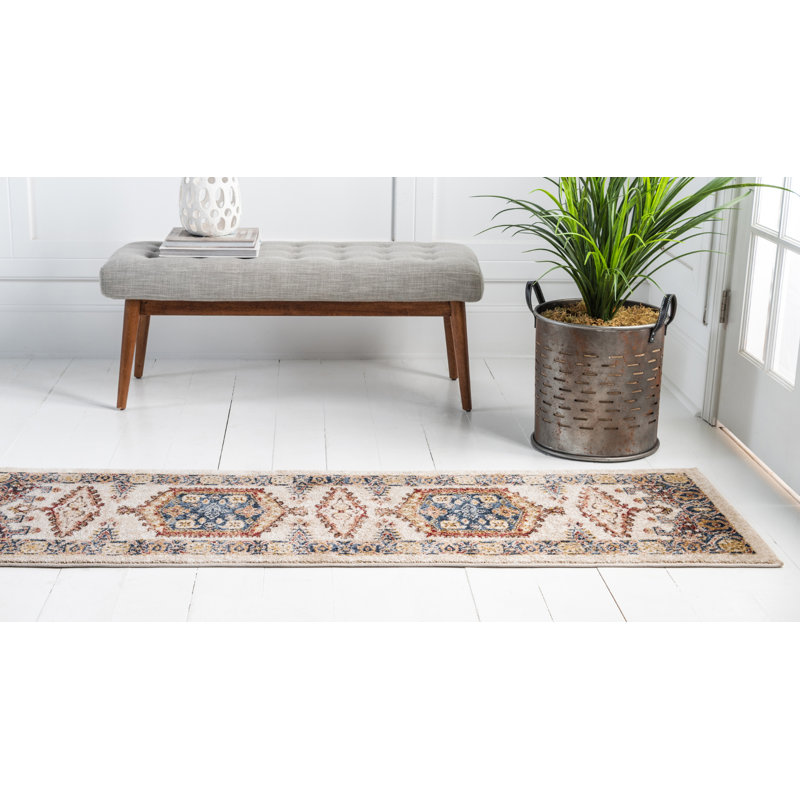 Vern Oriental Area Rug, Runner 2' x 6'1", Cream