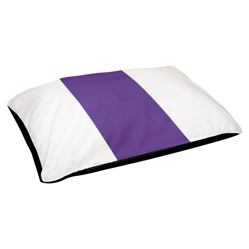 Polyester Pet Bed, White/Purple, Extra large (50" W x 40" D x 7" H)