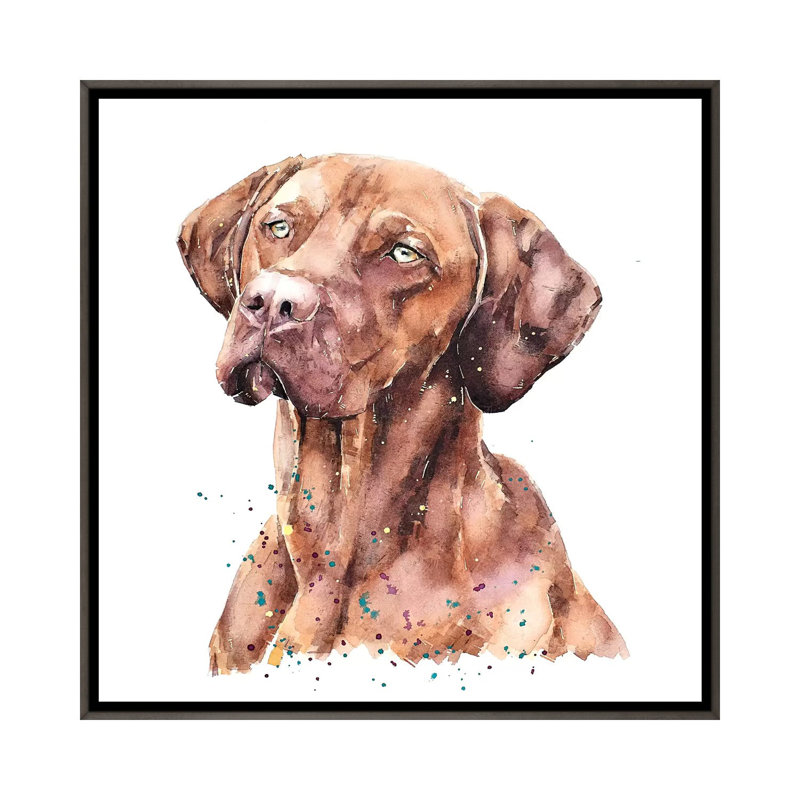 Reproduction d’art sur toile bisesaque, Pas de tapis, H 18 po x l 18 po x 1,5 po, Toile encadrée de bois rustique foncé